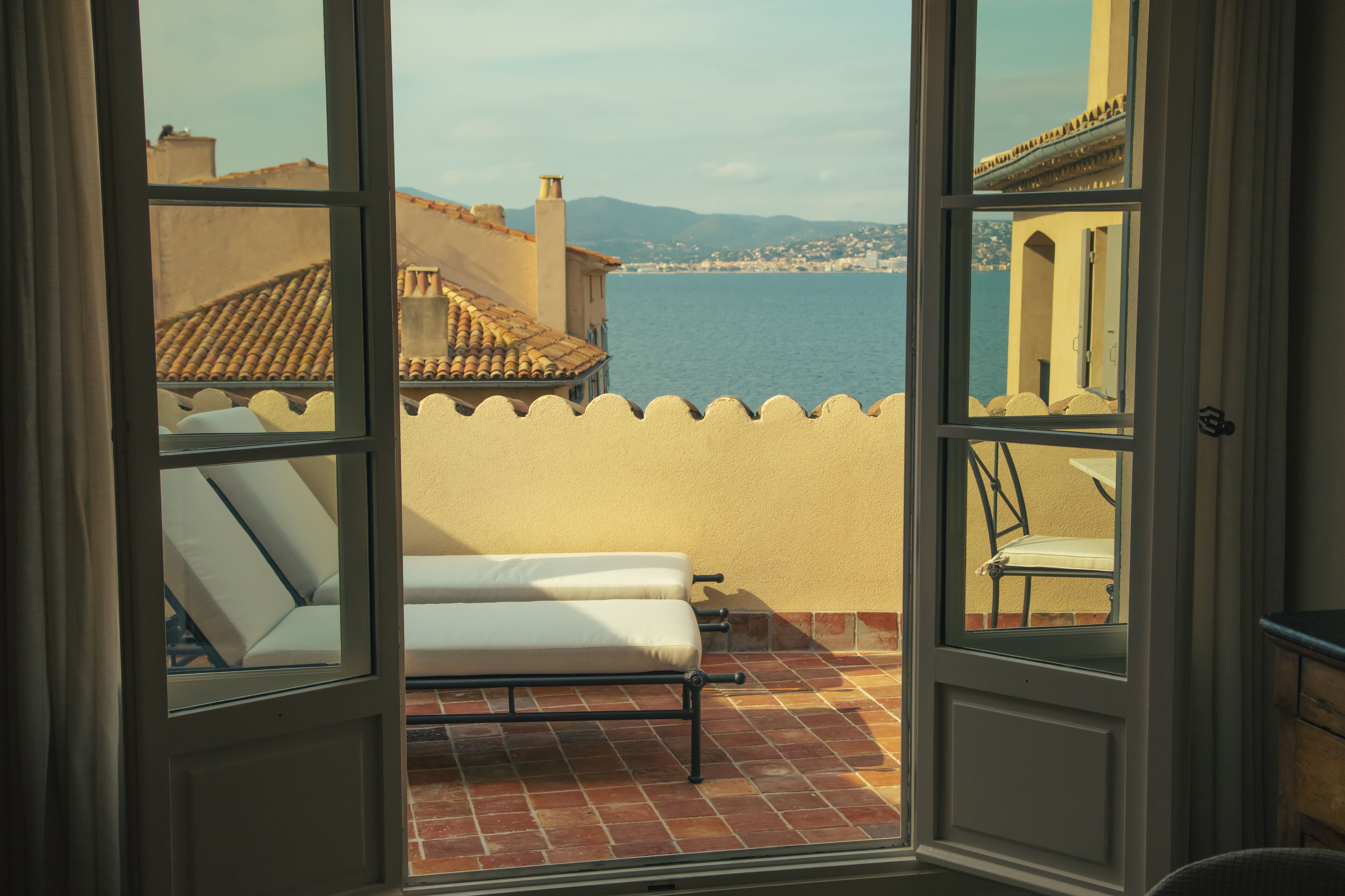prestige tropezian suite with terrace and sea view | 1 bedroom, premium bedding, minibar, in-room safe