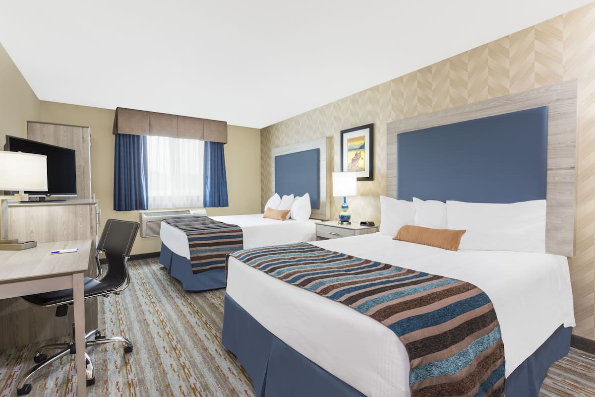 Room, 2 Queen Beds | Desk, laptop workspace, iron/ironing board, free WiFi