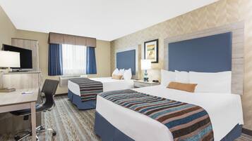 Room, 2 Queen Beds | Desk, laptop workspace, iron/ironing board, free WiFi