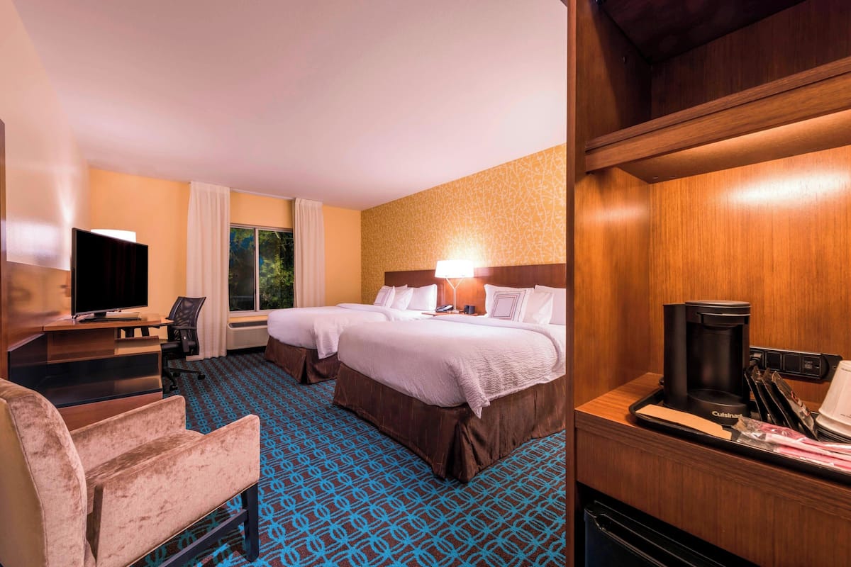 Room, 2 Queen Beds, Non Smoking | Premium bedding, pillowtop beds, desk, blackout drapes