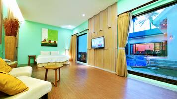 Gallery Villa, 2 Bedrooms, Private Pool | Premium bedding, down comforters, individually decorated