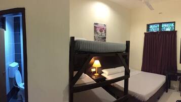 Quadruple Room with Fan | Desk