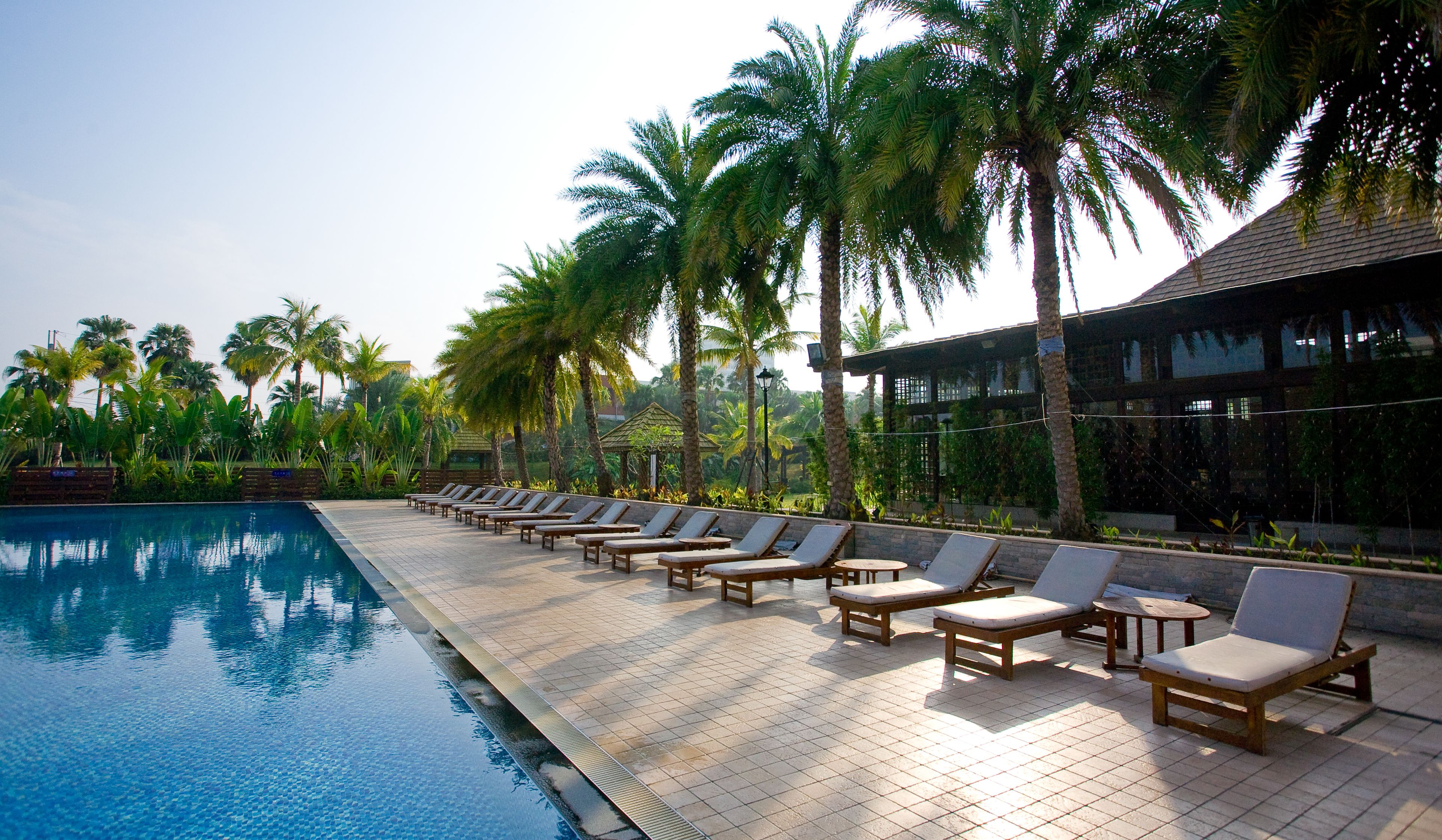 Outdoor pool, open 6:30 AM to 10 PM, sun loungers