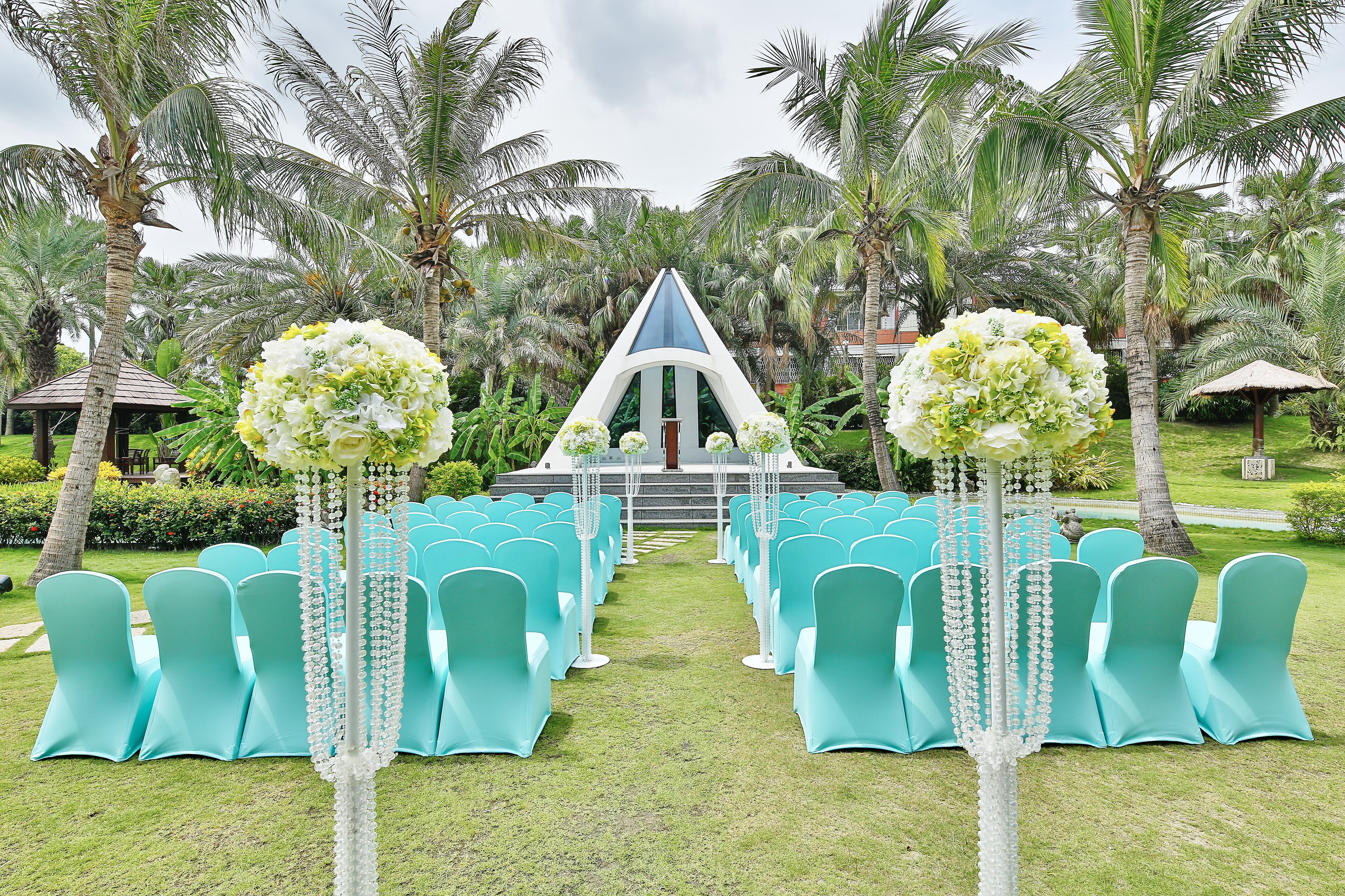 outdoor wedding area