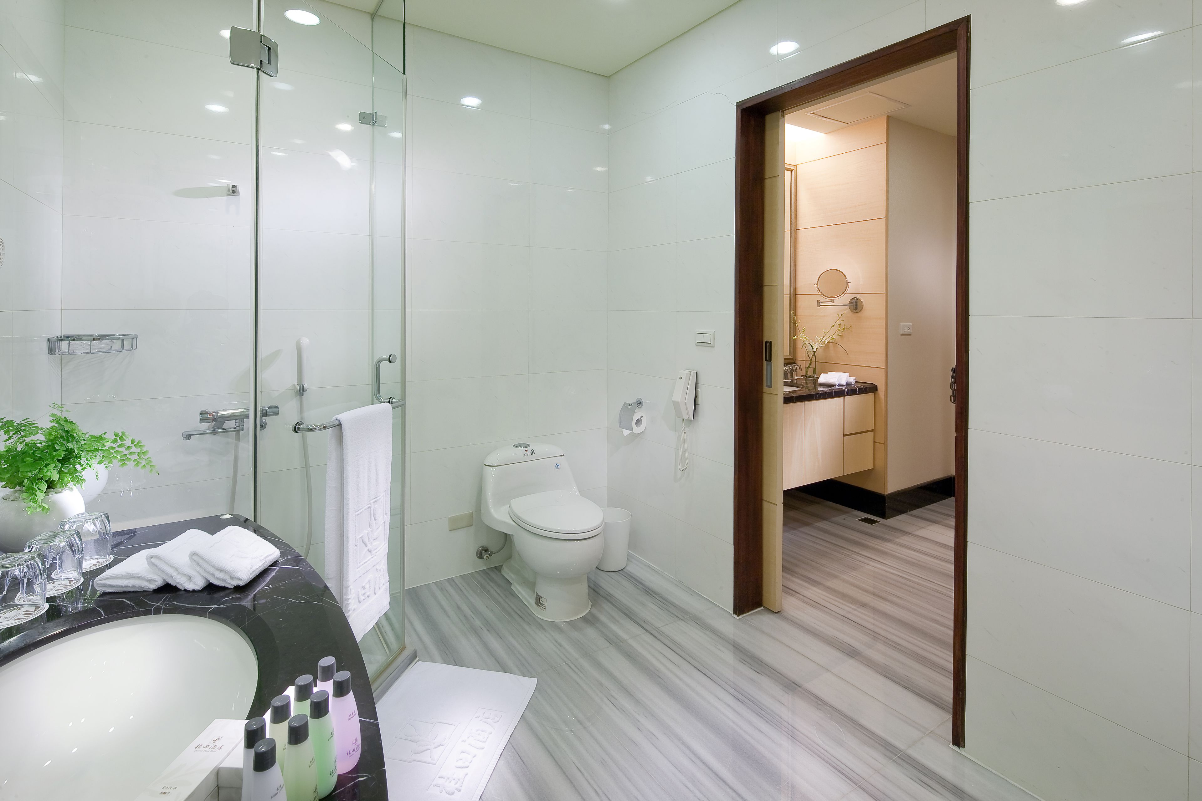 executive room, multiple beds | bathroom | separate bathtub and shower, deep-soaking bathtub, hair dryer, slippers
