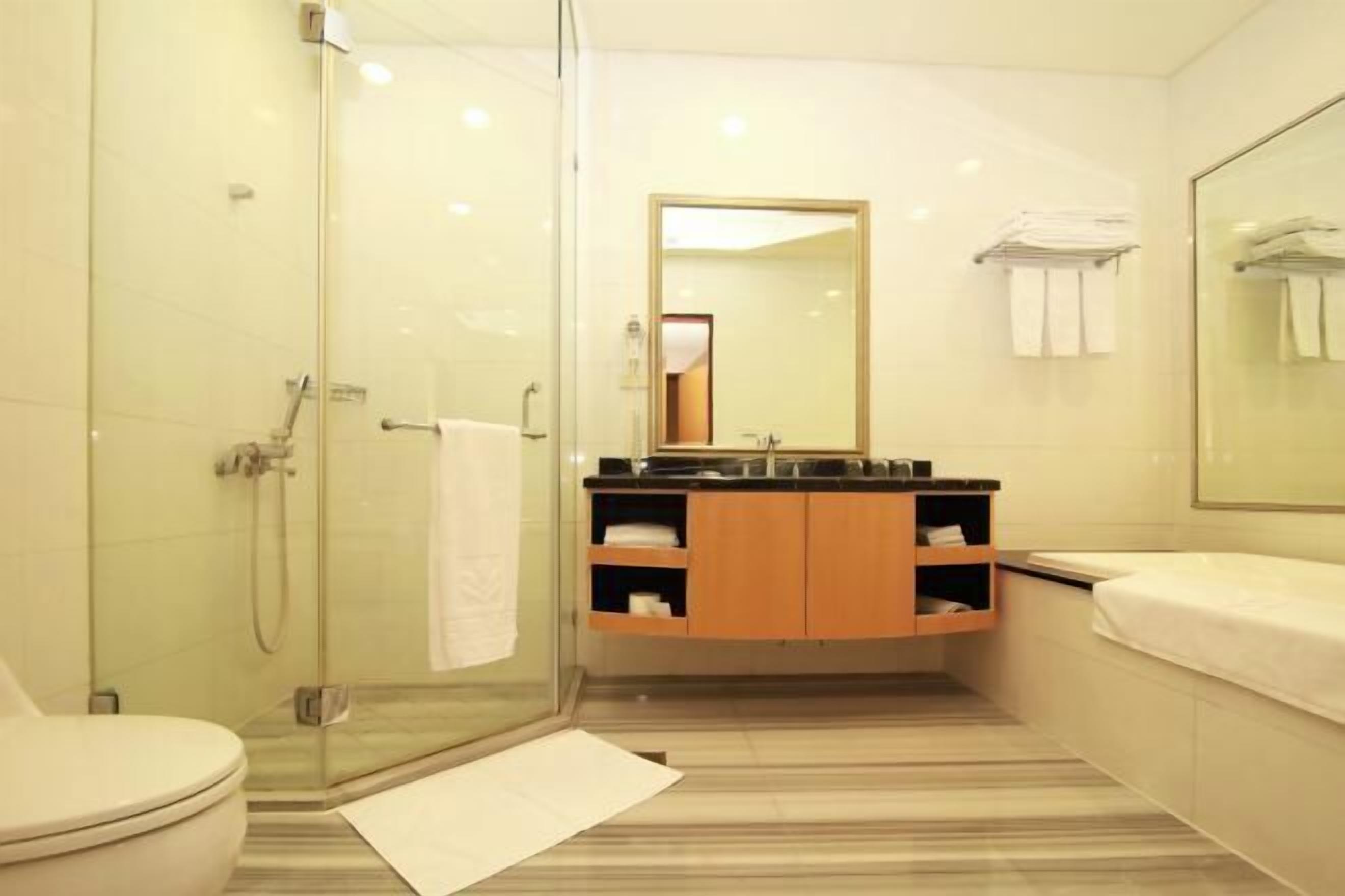 Bathroom | Separate tub and shower, deep soaking tub, hair dryer, slippers