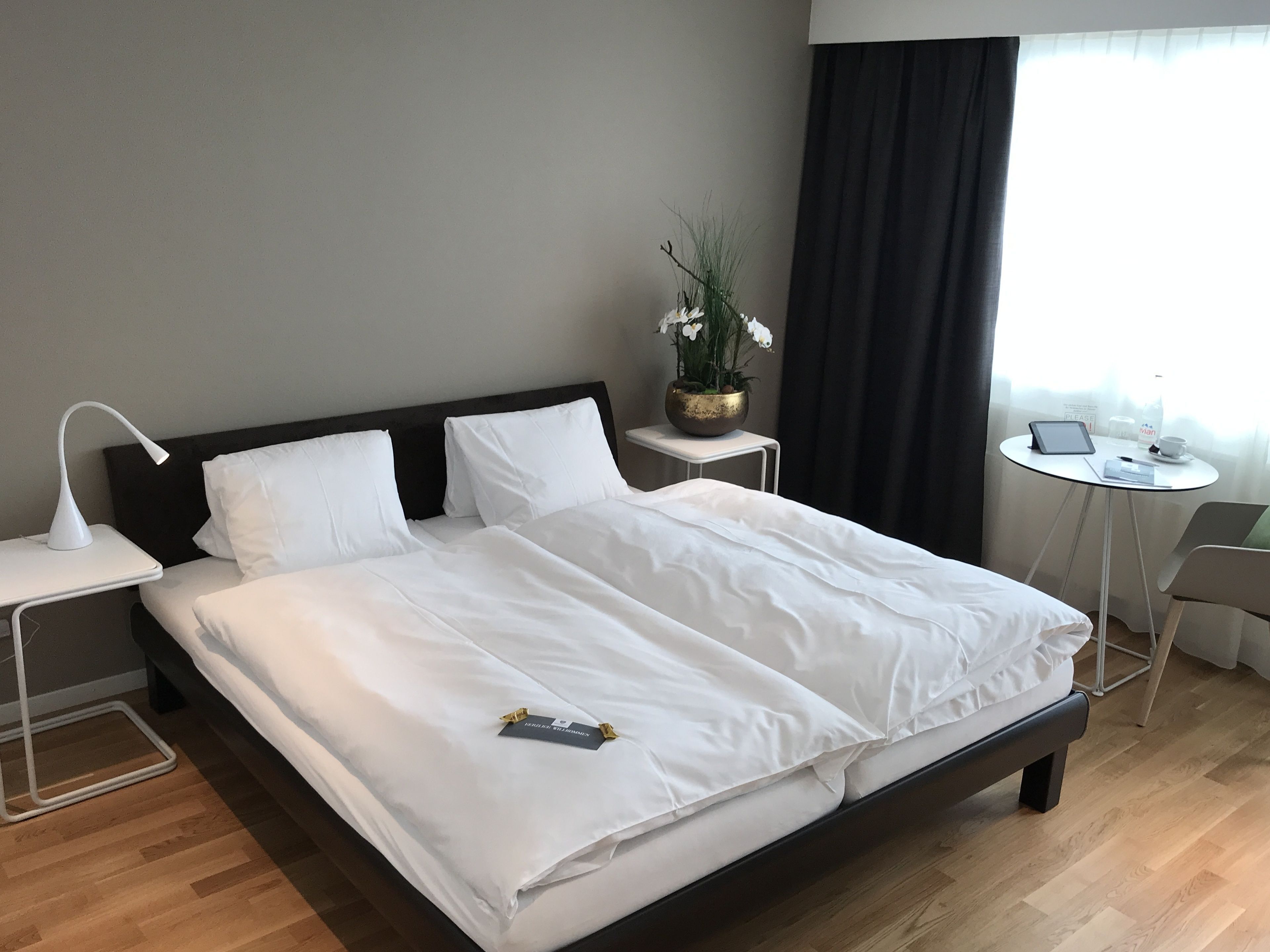 Individually furnished, desk, blackout curtains