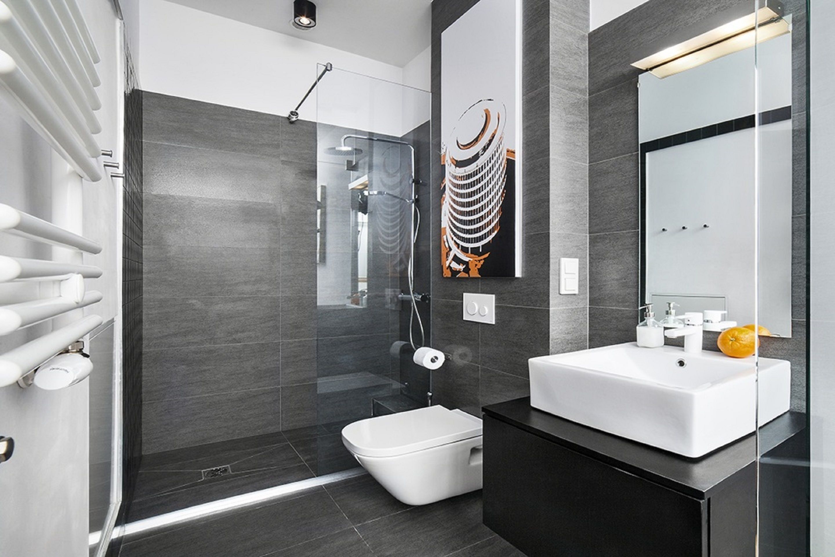 Apartment (Double Studio) | Bathroom | Shower, hair dryer, towels