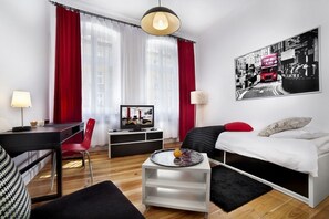 Apartamento (for 1 person) | Roupas de cama premium, quartos à prova de som