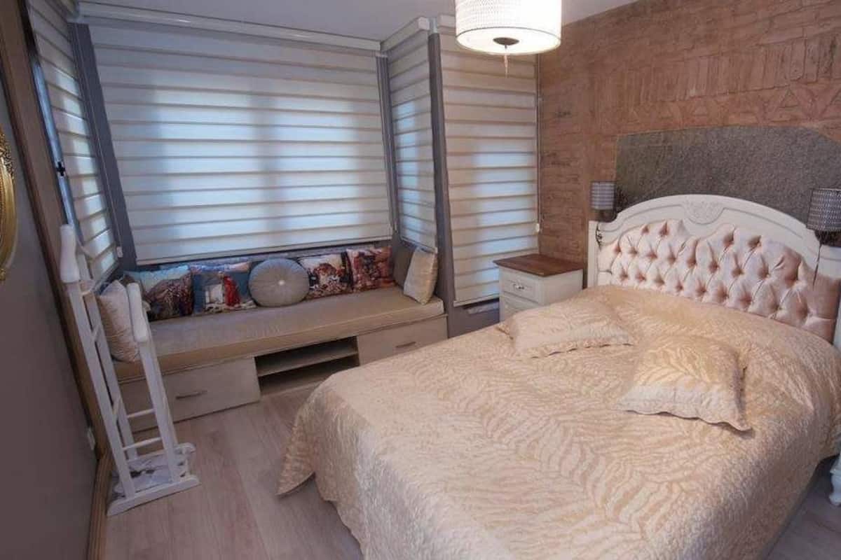 Quarto luxo, vista para o mar (Bay Window) | 1 quarto, roupas de cama de algodão egípcio, roupas de cama premium