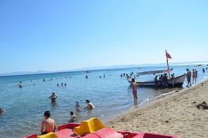 位於海灘上