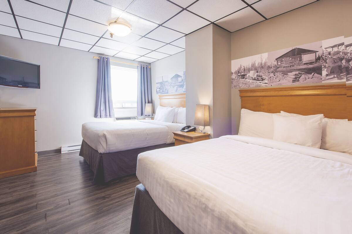 room, 2 queen beds, kitchenette (prospecteur) | desk, soundproofing, iron/ironing board, free cots/infant beds