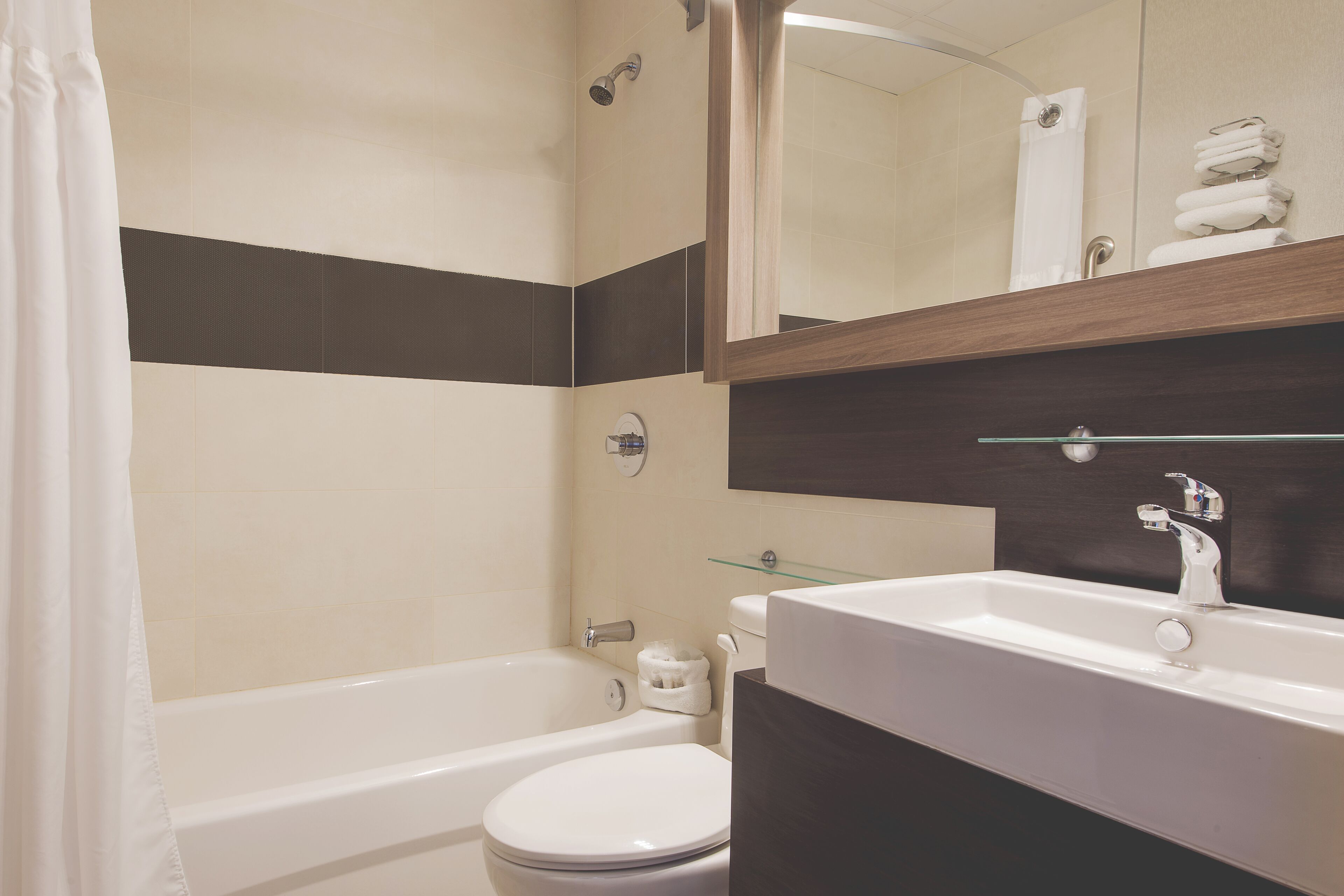 superior room, 1 queen bed | bathroom | combined shower/bathtub, free toiletries, hair dryer, towels