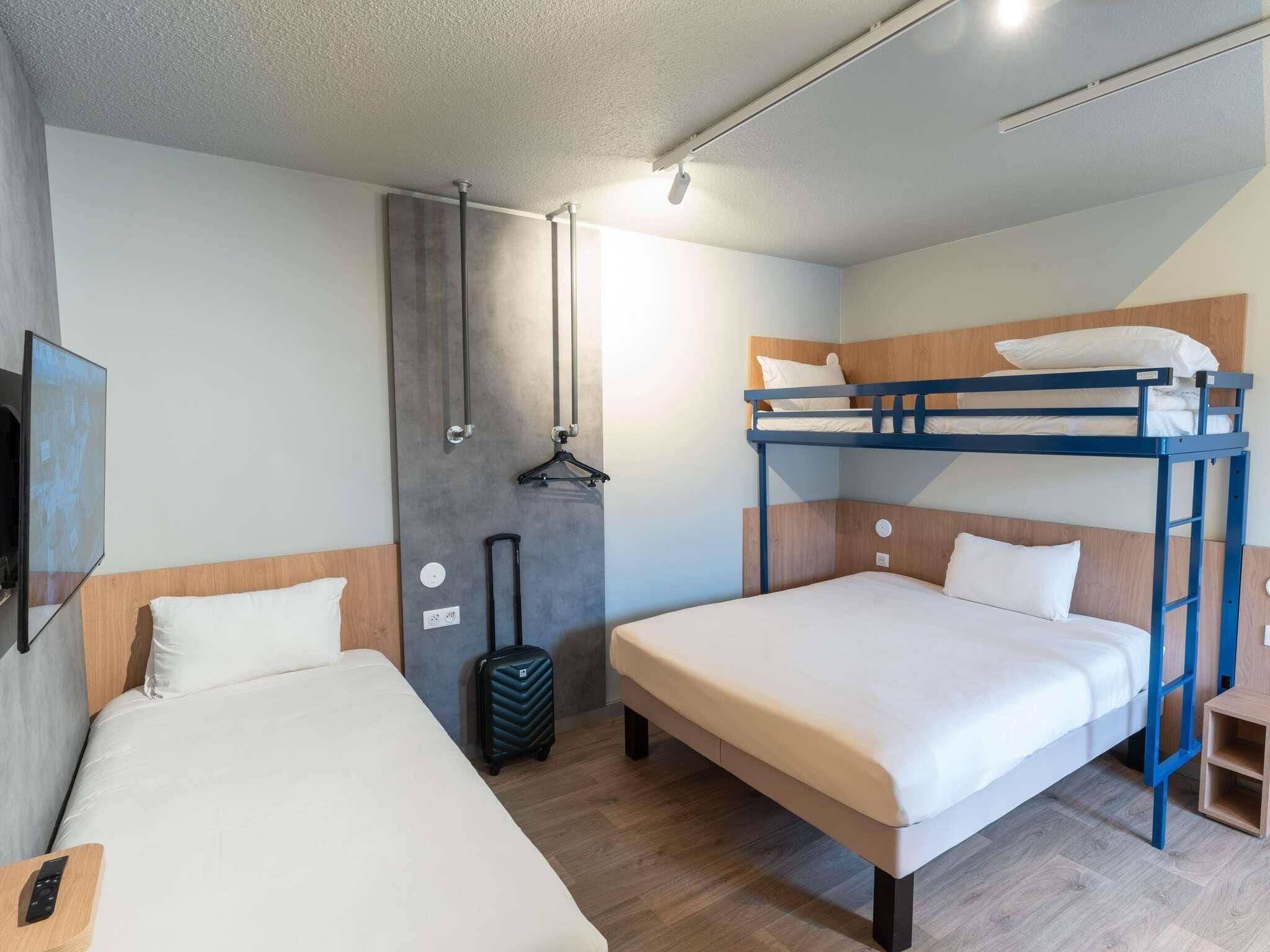 Desk, blackout drapes, free cribs/infant beds, free WiFi