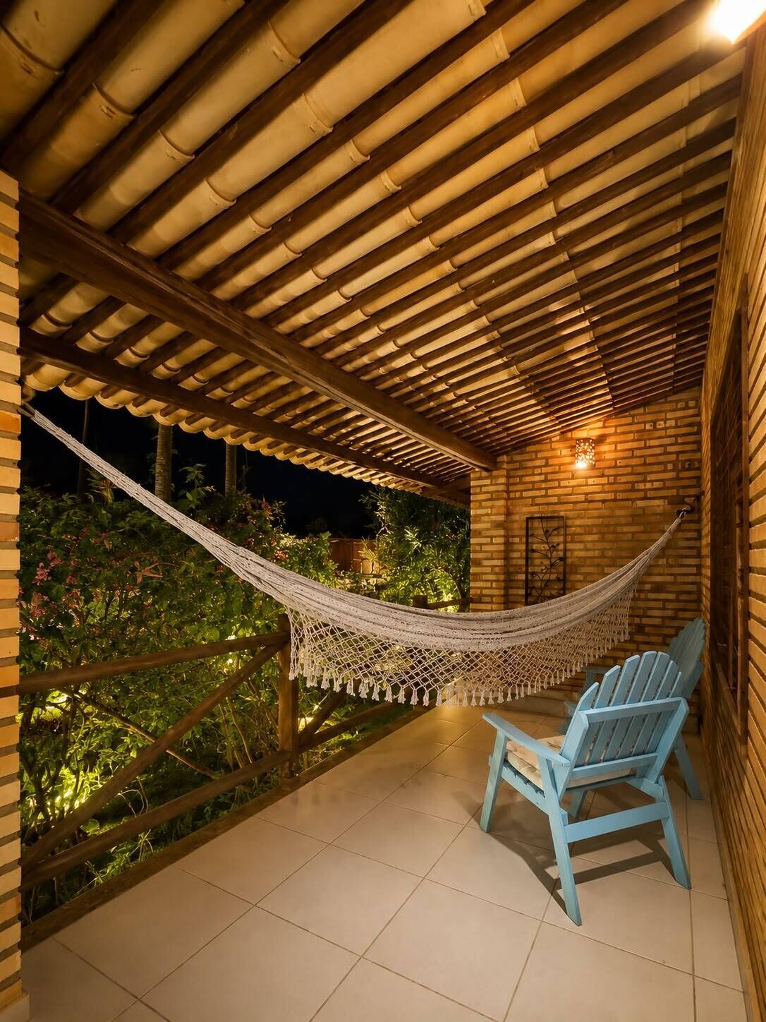 Chalet Confort, lanai, vista al jardín | Vista desde la habitación