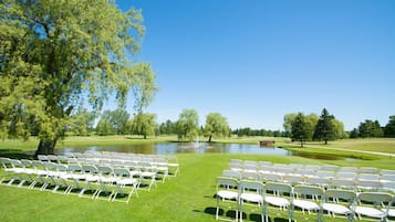 Outdoor wedding area