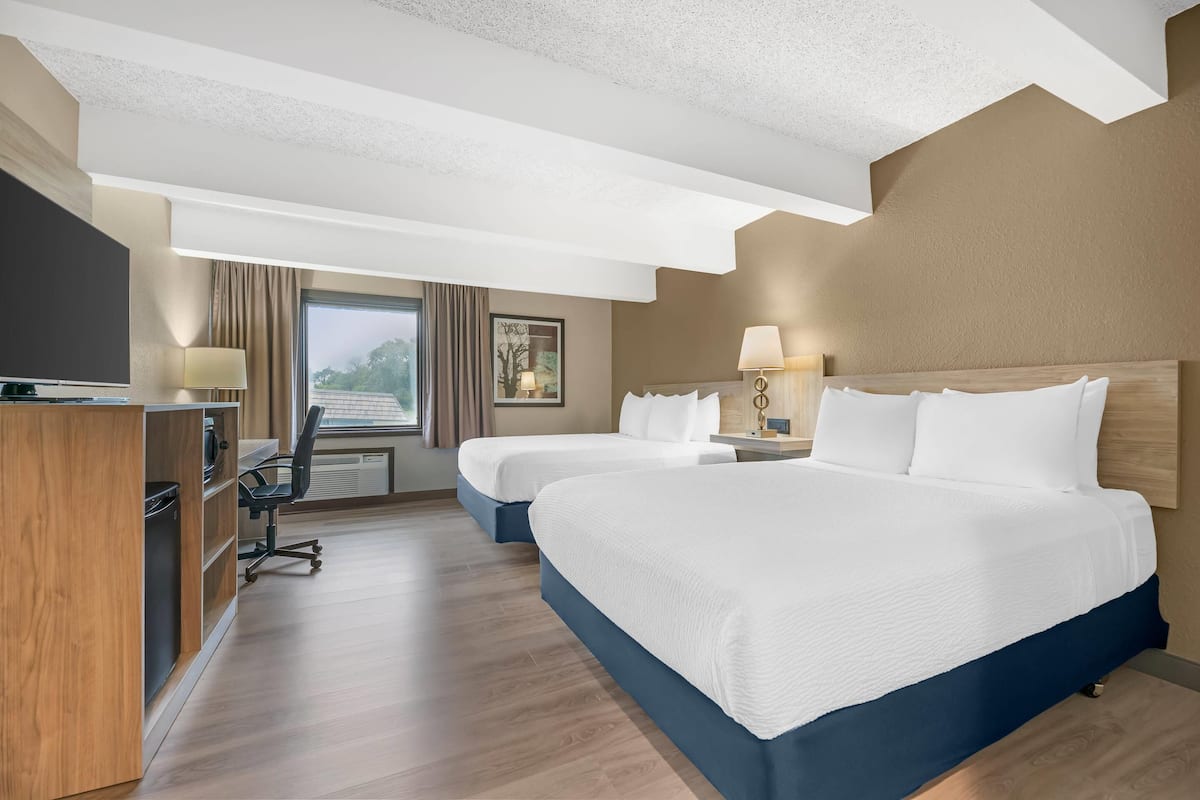 Standard Room, 2 Queen Beds, Non Smoking | Desk, iron/ironing board, free rollaway beds, free WiFi