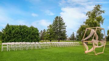 Outdoor wedding area