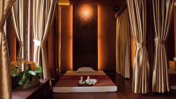 Body treatments, aromatherapy, body scrubs, facials, 2 treatment rooms