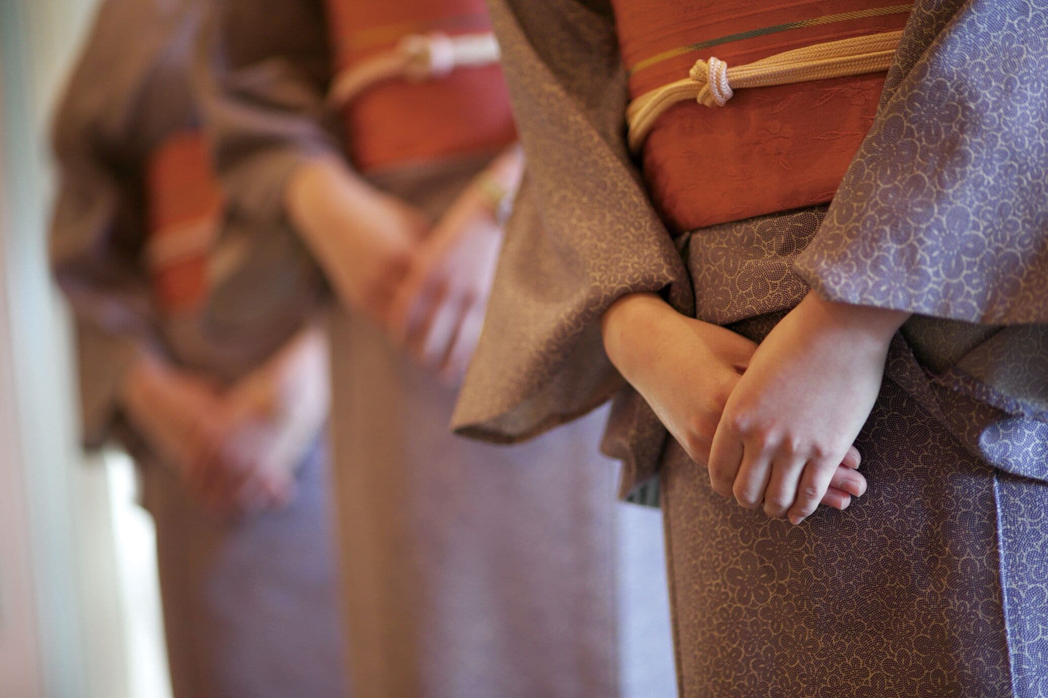 A close-up of a traditional garment with a patterned design.