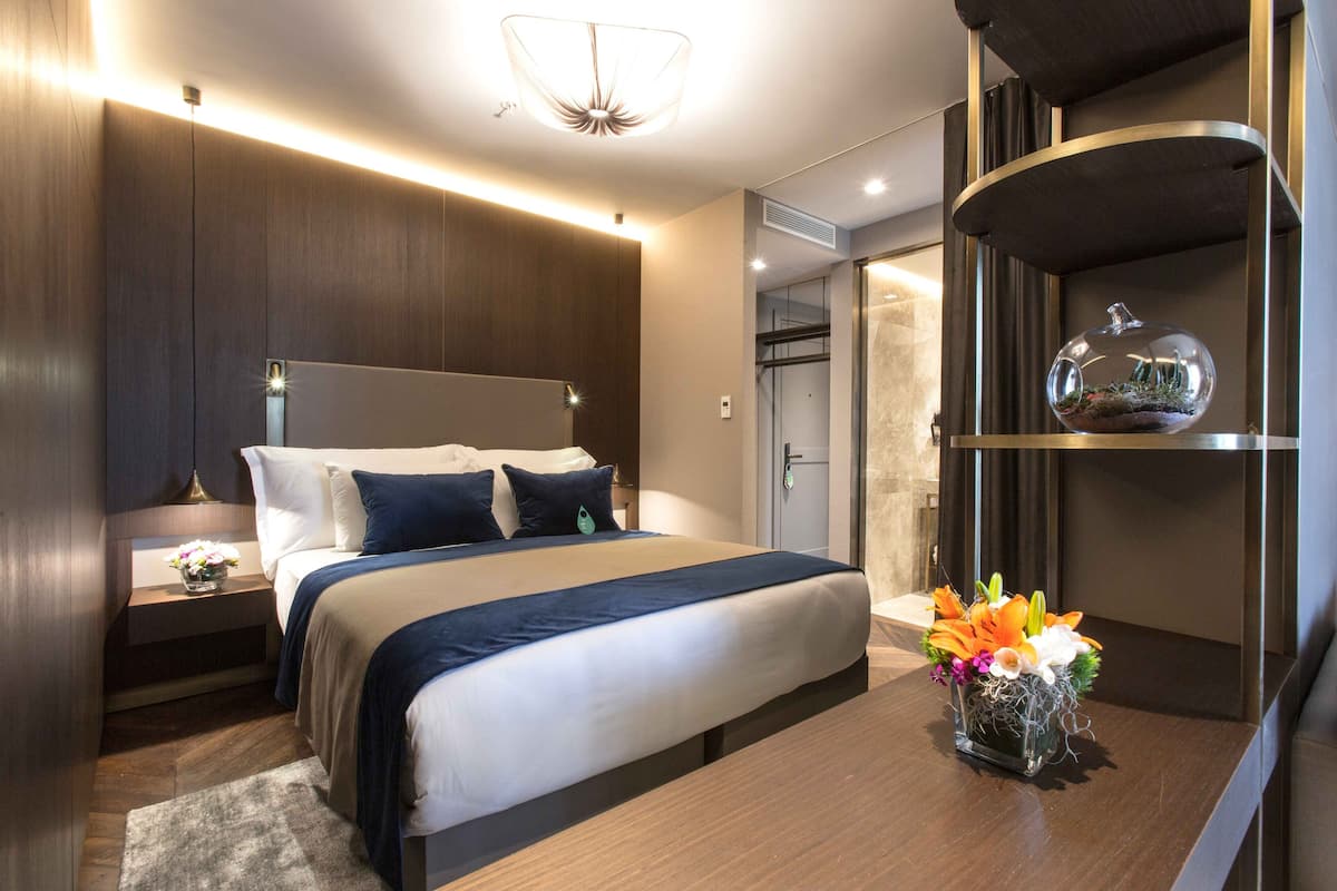 1 bilik tidur, peralatan tempat tidur premium, tilam berlapik