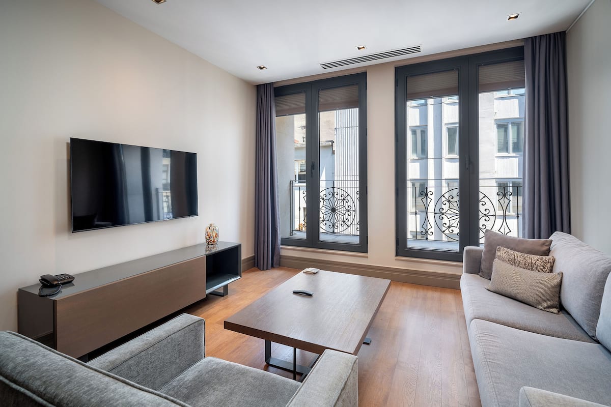 1 habitación y ropa de cama de alta calidad