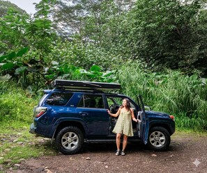 Mobile Home, Patio, Beach View | Property grounds - Simple & Fun Rooftop Camper SUV Gear  (Anahola)