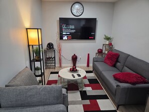 Living area - D' Royals Modern, Elegant and Cozy basement suite. (Edmonton)