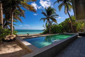 Pool - Oceanfront Luxury Condo in Bahia Soliman | Swimming Pool + Spectacular View (Tankah Cuatro, Tulum)