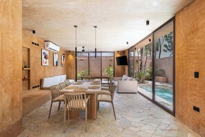 Dining - Designer stylish home with pool, near cenote. (Playa del Carmen)