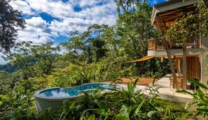 Outdoor pool - Bali Style Villa- Ocean view, AC,  Salt water pool, amazing kitchen! (Santa Teresa)