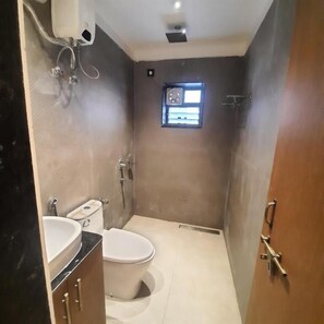 Dusche, Handtücher, Seife, Shampoo