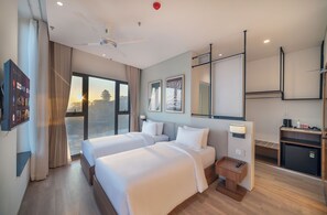 Deluxe dubbelrum eller tvåbäddsrum - utsikt mot staden