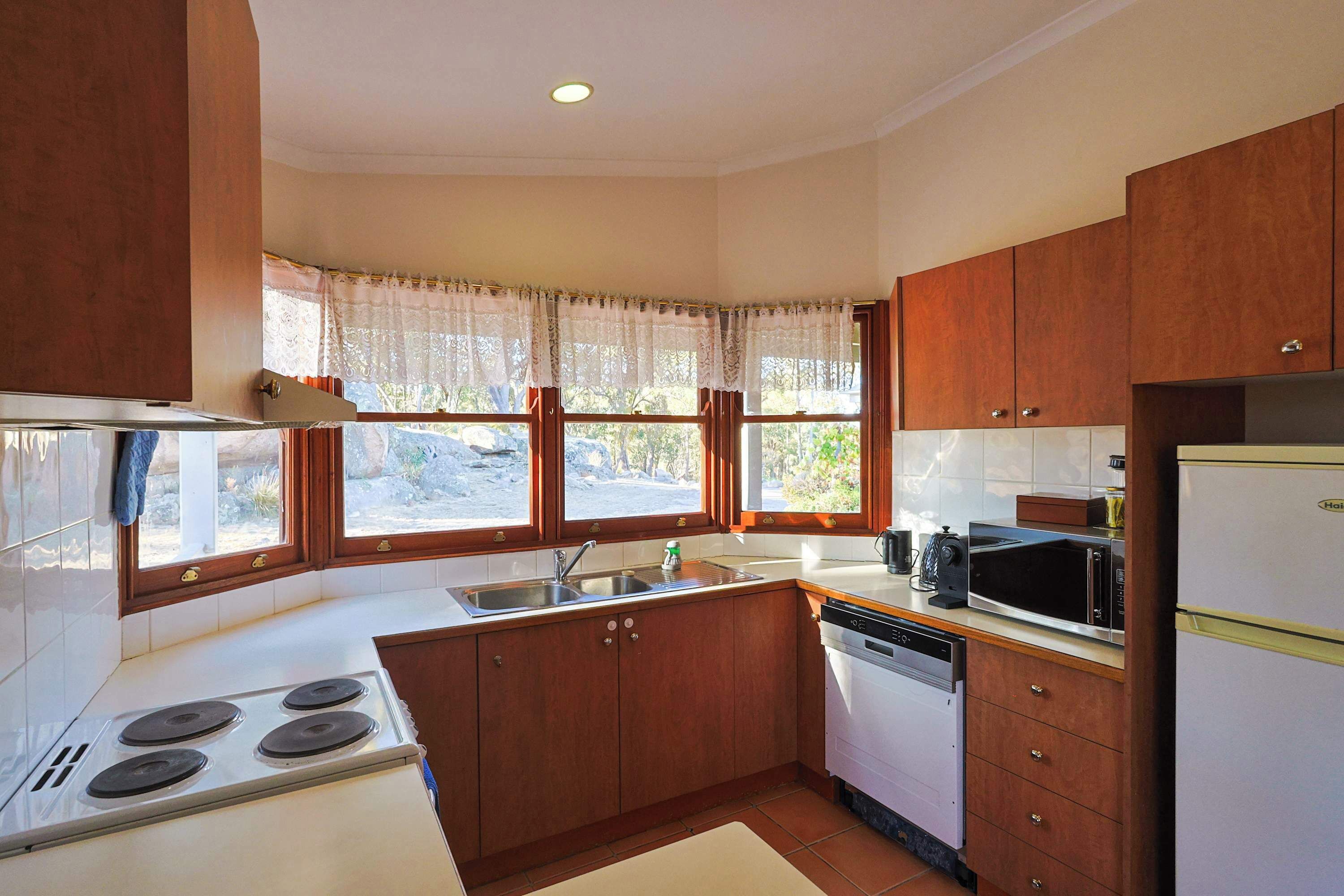 Electric kettle, high chair, dining tables