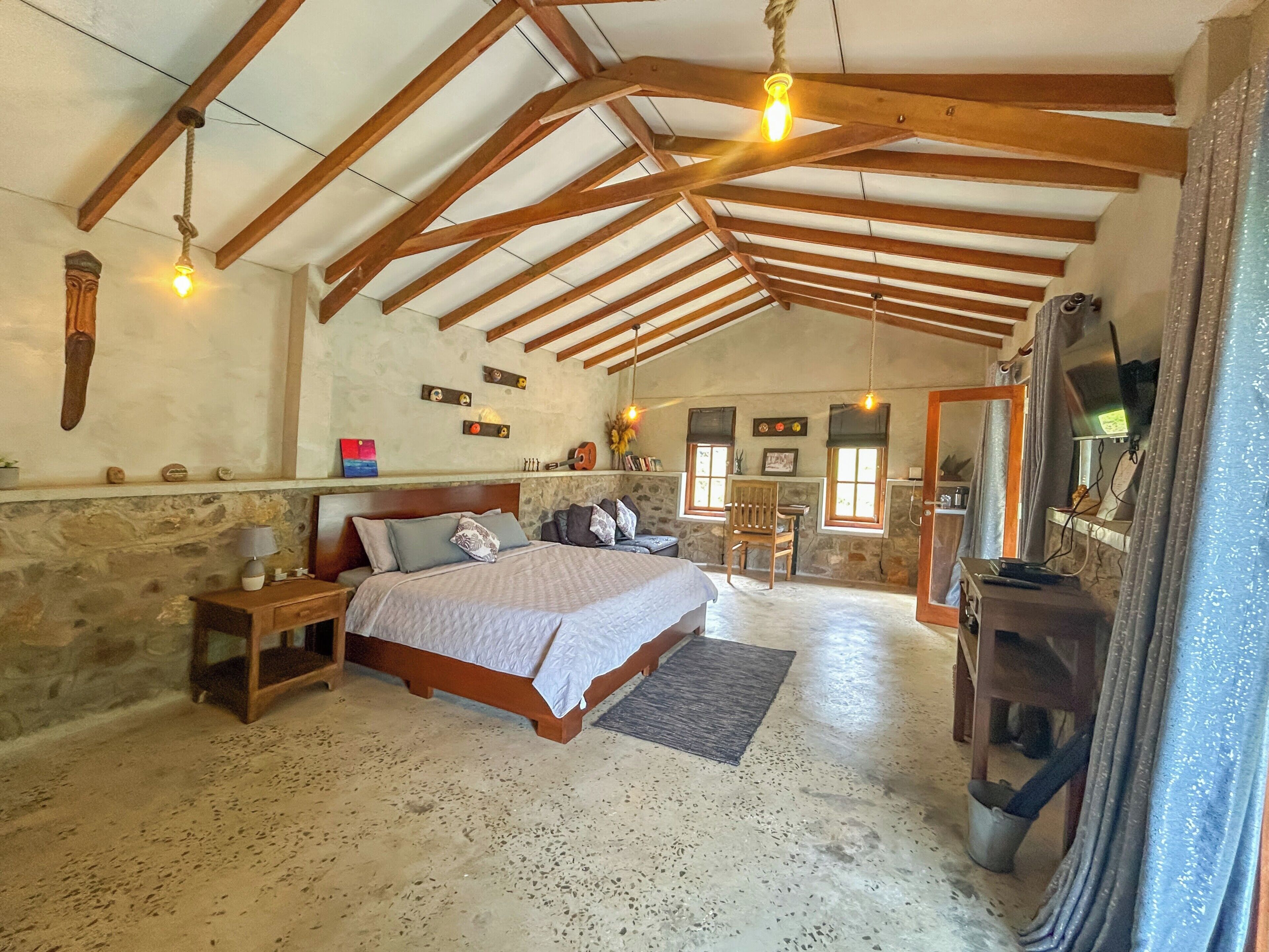 Lyxstuga - utsikt mot bergen