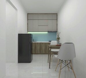 Deluxe Double or Twin Room, City View | Private kitchen - Golden Sun Hotel 2 (Cat Lai)