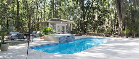 Outdoor pool, a heated pool
