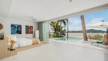 Comfort Villa, 1 King Bed, Sea View, Beachfront | Pool | Outdoor pool, free pool cabanas, pool loungers