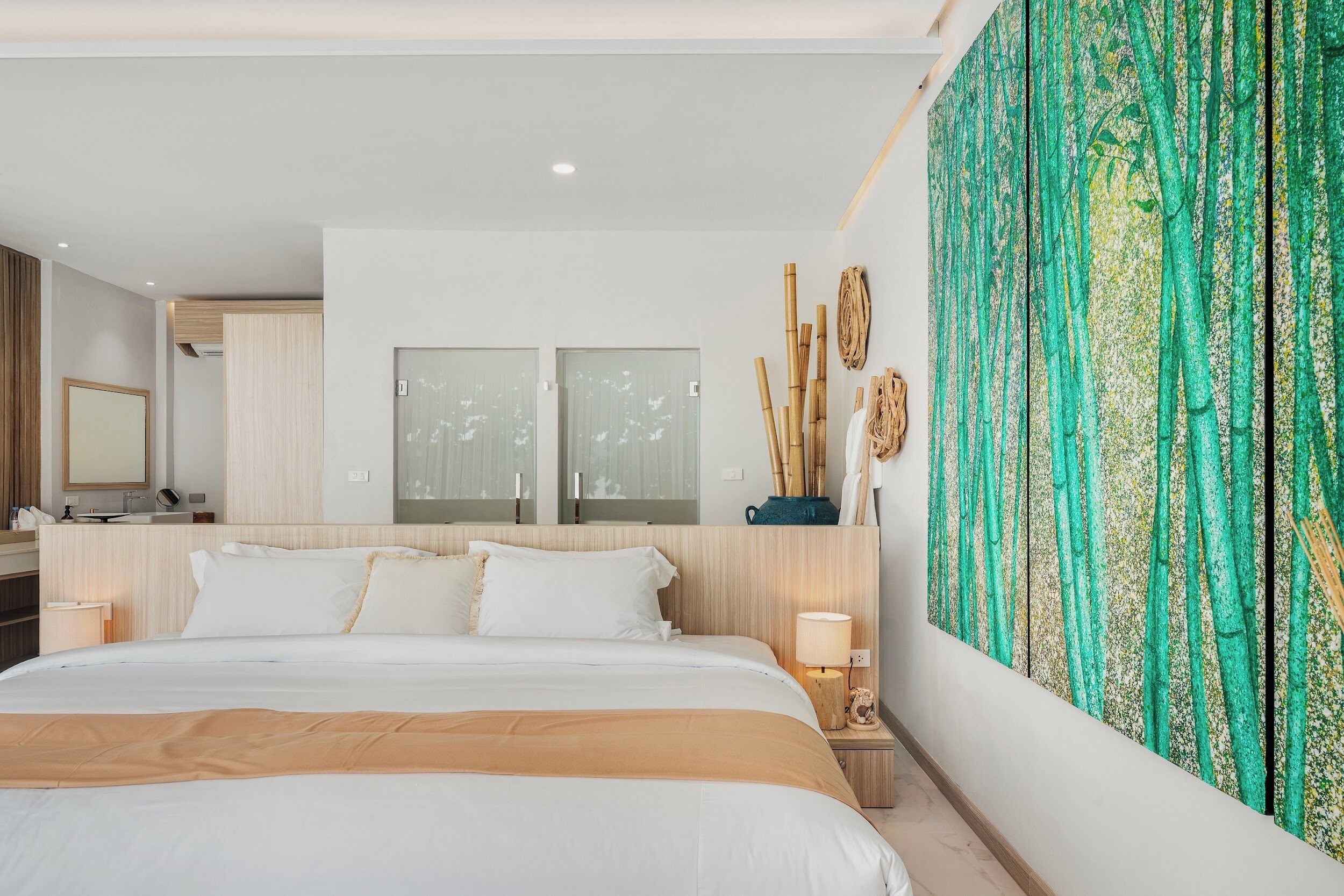 Biệt thự Deluxe, 1 giường cỡ king, quang cảnh biển, sát bãi biển | Két bảo mật tại phòng, bàn, khu vực làm việc phù hợp cho laptop 