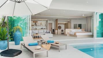 Biệt thự Exclusive, 1 giường cỡ king, quang cảnh biển, sát bãi biển