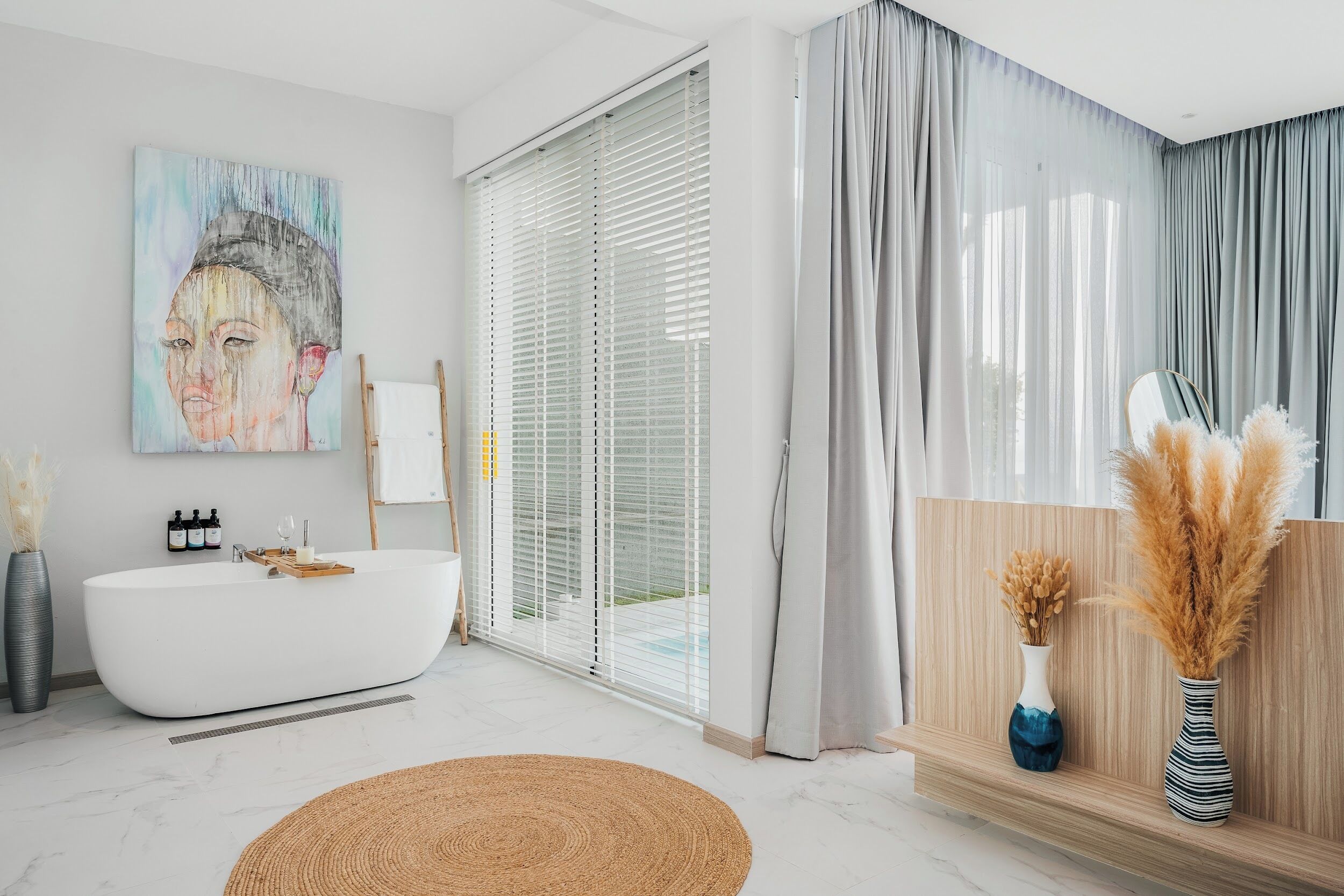 Vila Eksklusif, 1 Tempat Tidur King, pemandangan laut, menghadap pantai | Kamar mandi