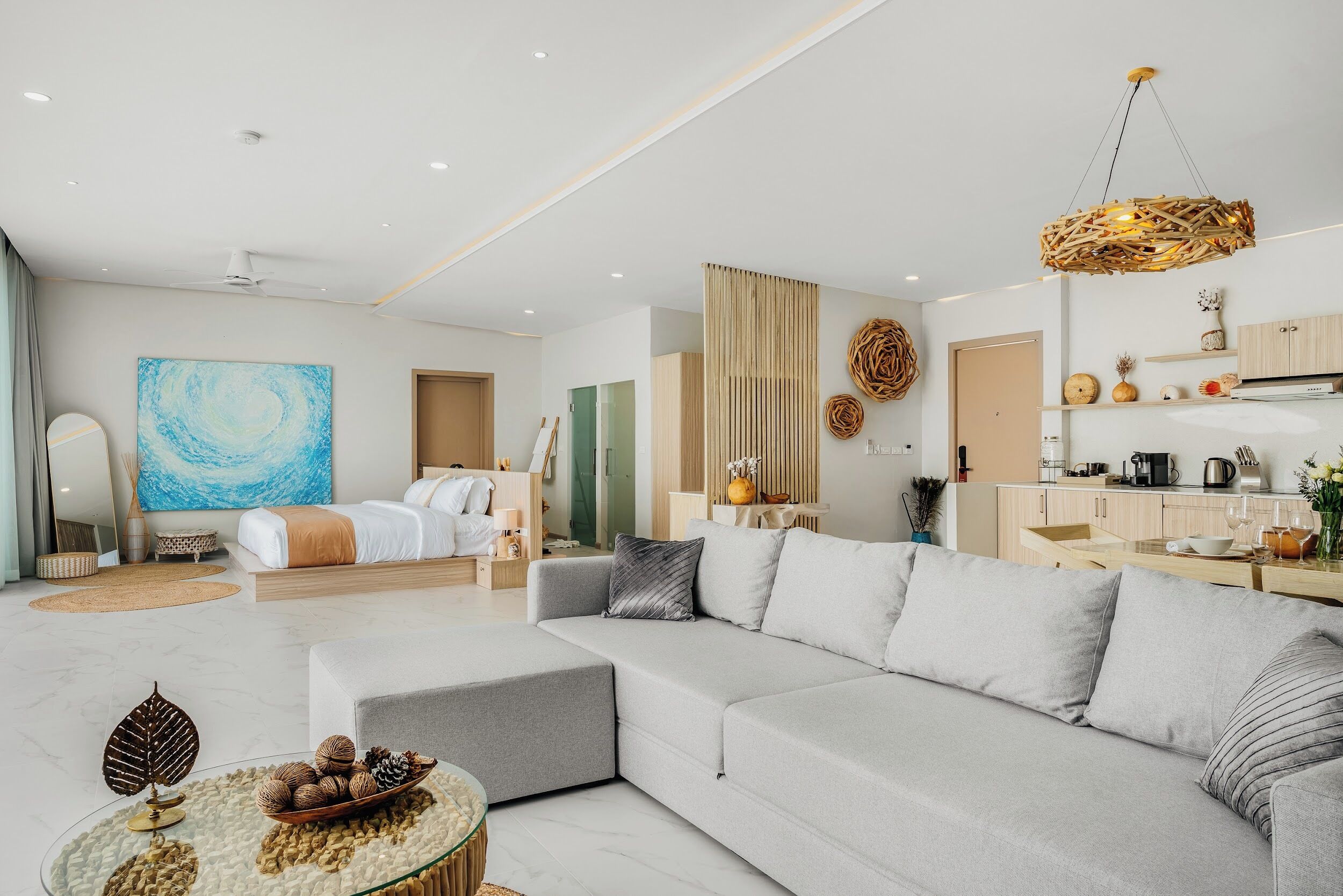 Luxury Villa, 1 King Bed, Sea View, Beachfront | Living area