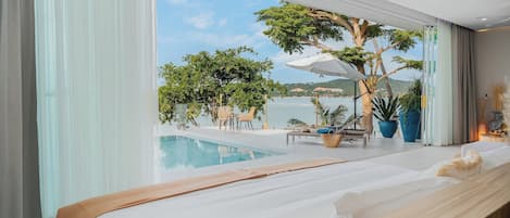 Exclusive Villa, 1 King Bed, Sea View, Beachfront | Pool