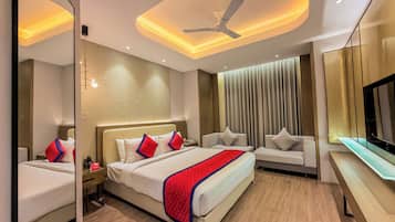 Ropa de cama de alta calidad y minibar