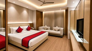 Ropa de cama de alta calidad y minibar 