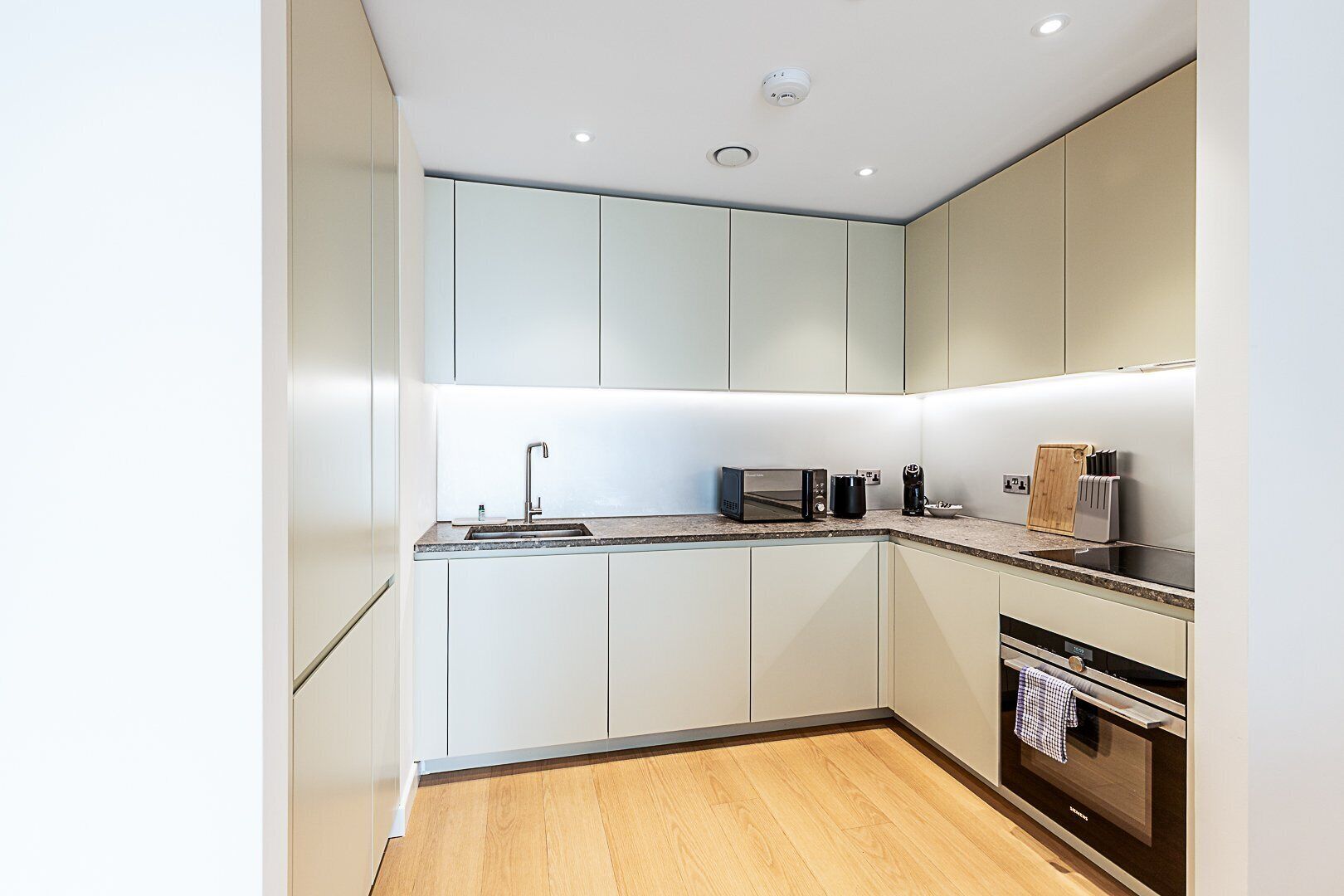 Fridge, microwave, dishwasher