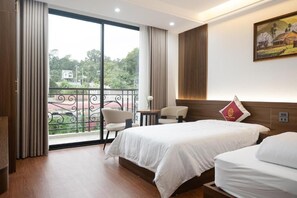 Basic-studiolejlighed - udsigt til have