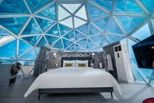 Design Double Room Single Use | Down comforters, blackout drapes, free WiFi, bed sheets