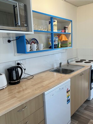Microwave, oven, stovetop, dishwasher