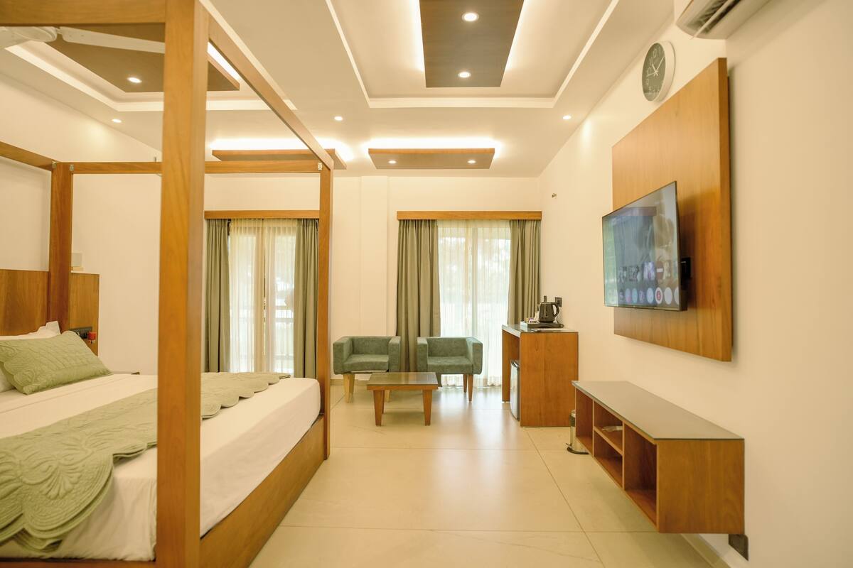 Ropa de cama de alta calidad, wifi gratis y muebles diferentes 